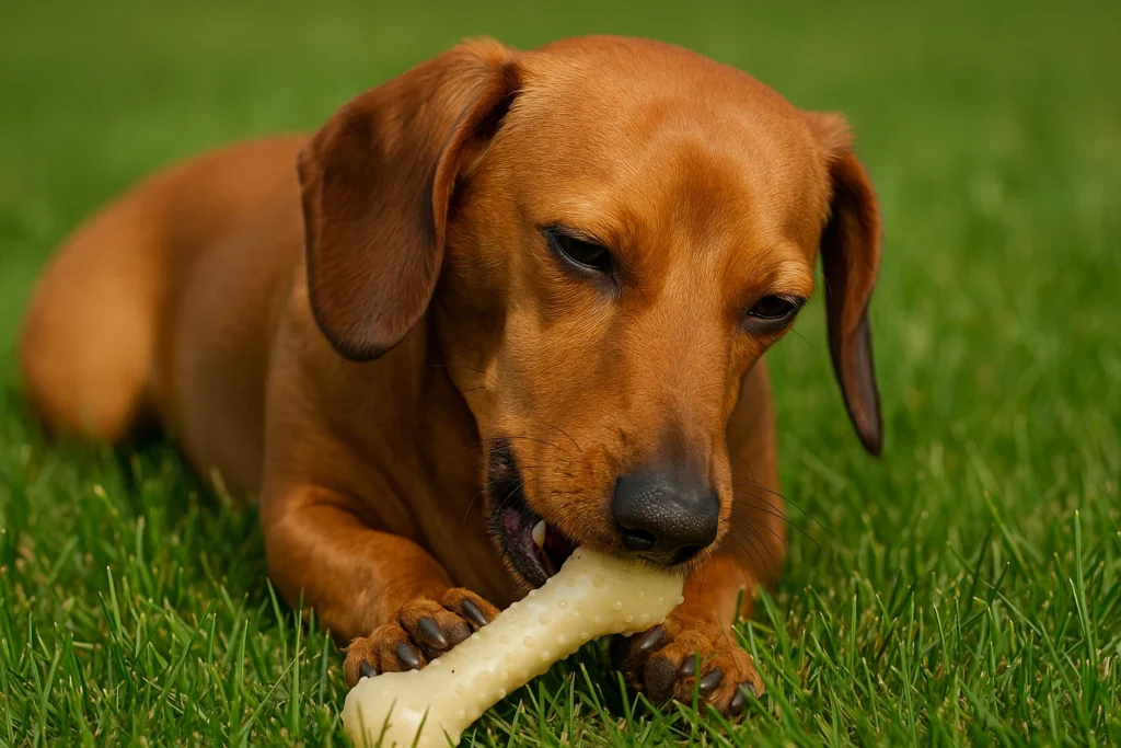 chien-jouant-dans-l-herbe